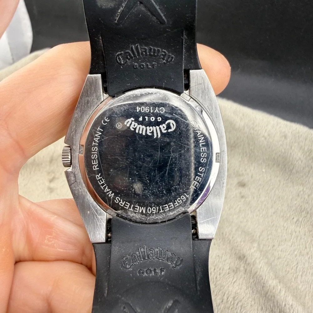 Vintage Callaway Golf Watch Silver Tone UNTESTED 8